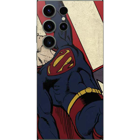 DC Comics Superman Vintage Pose American Flag Galaxy S25 Ultra Skin